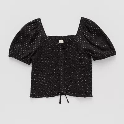 Thereabouts Little & Big Girls Square Neck Short Sleeve Blouse