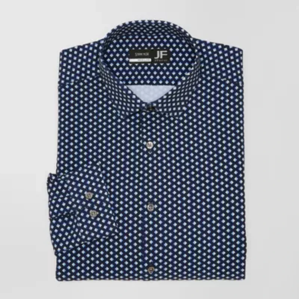 J. Ferrar 360 Stretch Performance Mens Regular Fit Wrinkle Free Long Sleeve Dress Shirt