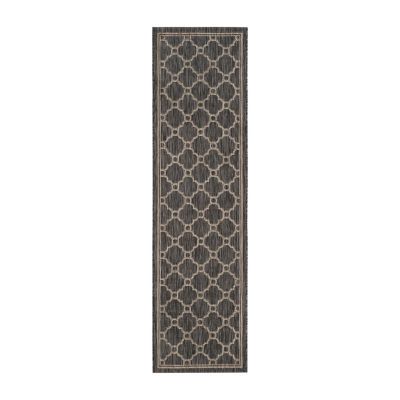 Safavieh Courtyard Collection Ian Geometric Indoor/Outdoor Runner Rug