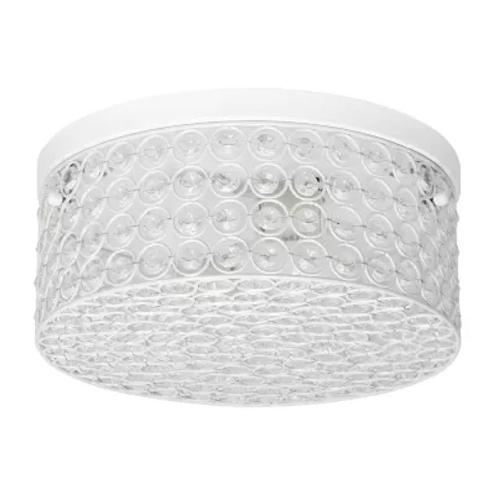 All the Rages Gold Two Light Round Flush Mount Lighting