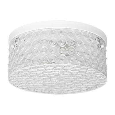 All the Rages Gold Two Light Round Flush Mount Lighting