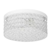 All the Rages Gold Two Light Round Flush Mount Lighting