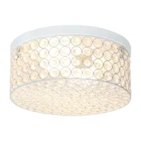All the Rages Gold Two Light Round Flush Mount Lighting