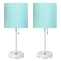 Stick Lamp with USB Charging Port Set of 2