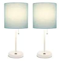 Stick Lamp with USB Charging Port Set of 2
