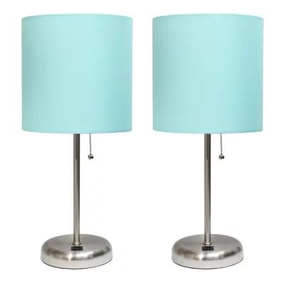 Stick Lamp with USB Charging Port Set of 2