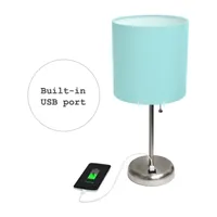 Stick Lamp with USB Charging Port Set of 2