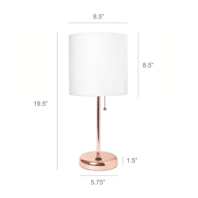 Stick Lamp with USB Charging Port Set of 2