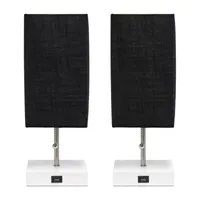 All the Rages Usb Black Petite Stick 2-pc. Lamp Set