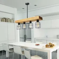 4 Light Farmhouse Beam Pendant