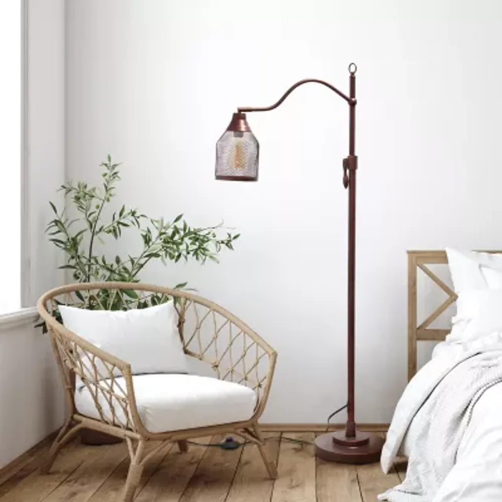 All the Rages Arched Metal Mesh Shade Floor Lamp