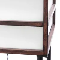 1 Light Metal Etagere Floor Lamp with Storage Shelves