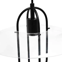1 Light Elongated Metal Pendant