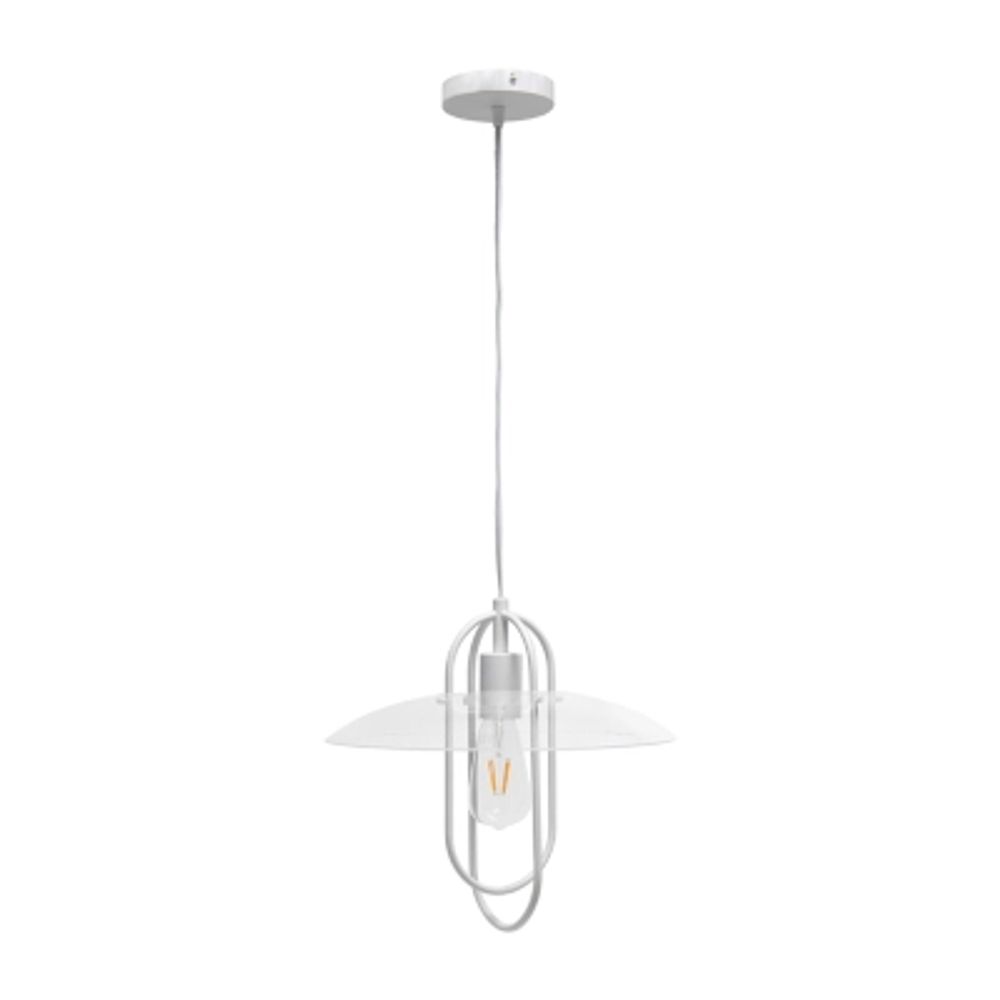 1 Light Elongated Metal Pendant