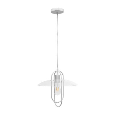 1 Light Elongated Metal Pendant