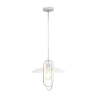 1 Light Elongated Metal Pendant