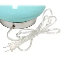 Lalia Home Glass Dollop With White Fabric Shade Table Lamp
