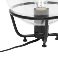 All the Rages Black Globe Glass Table Lamp