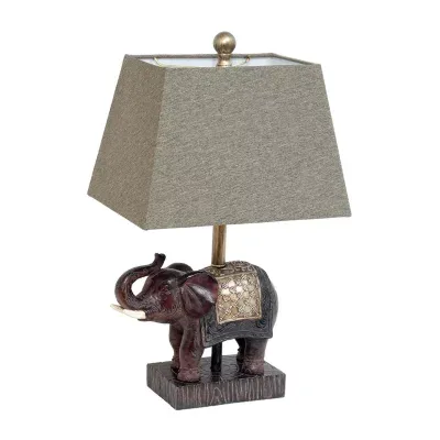 All the Rages Elephant  With Fabric Shade Table Lamp