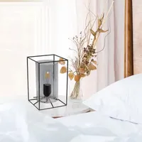 All the Rages Black Metal Frame With Clear Shade Table Lamp
