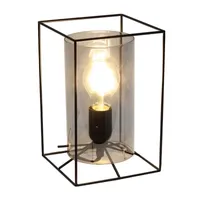 All the Rages Black Metal Frame With Clear Shade Table Lamp