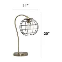 All the Rages Antique Brass Arched Cage Table Lamp