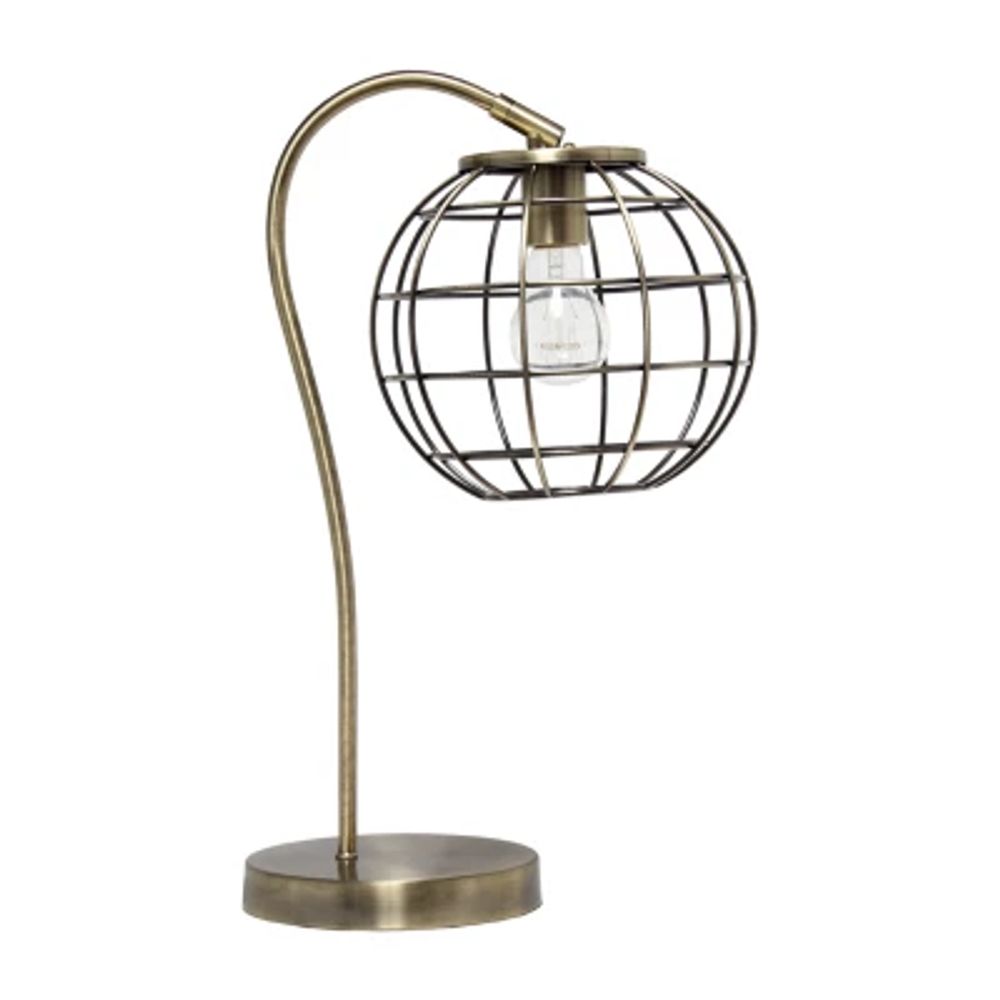 All the Rages Antique Brass Arched Cage Table Lamp