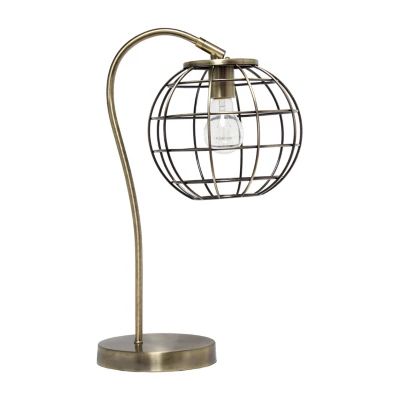 All the Rages Antique Brass Arched Cage Table Lamp