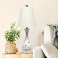 All the Rages Malibu Curved Mosaic Seashell Table Lamp