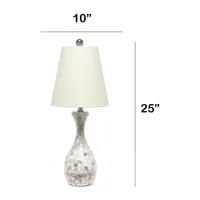 All the Rages Malibu Curved Mosaic Seashell Table Lamp