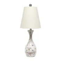 All the Rages Malibu Curved Mosaic Seashell Table Lamp