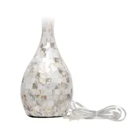 All the Rages Malibu Curved Mosaic Seashell Table Lamp