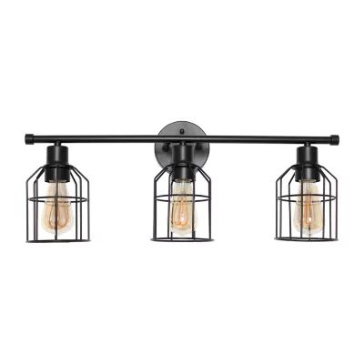 All the Rages Black Industrial Wired Vanity Light