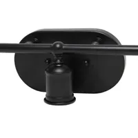 All the Rages Matte Black Industrial Metal Vanity Lights