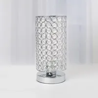 All the Rages Cylinder Shape Crystal Chrome Table Lamp