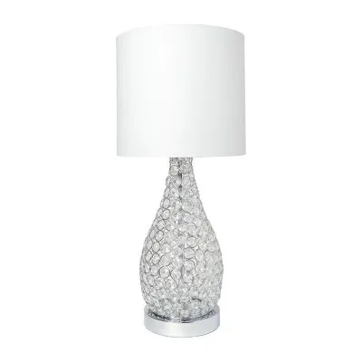 All the Rages Pin Shaped Crystal Chrome Table Lamp