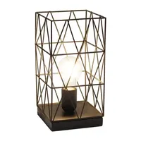 All the Rages Black Geometric Table Lamp