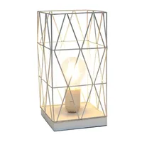 All the Rages Black Geometric Table Lamp