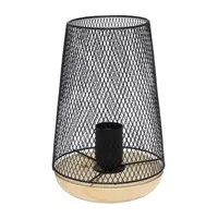 All the Rages Black Wire Mesh Uplight Table Lamp