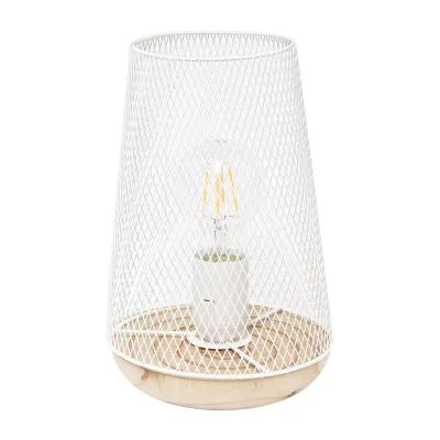 All the Rages Black Wire Mesh Uplight Table Lamp
