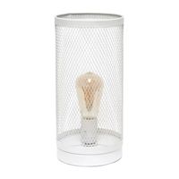 All the Rages Black Mesh Cylindrical Steel Table Lamp