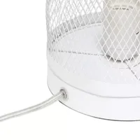 All the Rages Black Mesh Cylindrical Steel Table Lamp