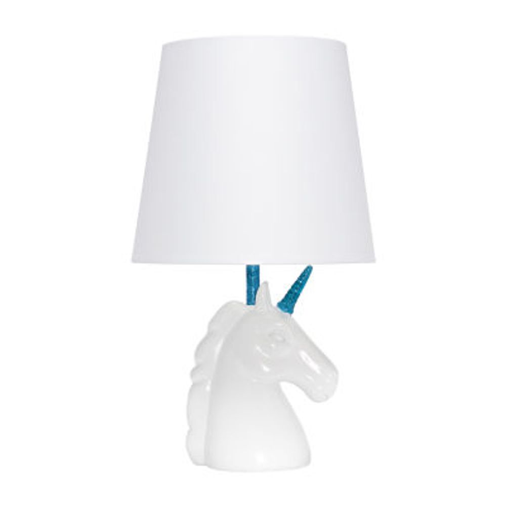 All the Rages Blue Sparkling Unicorn Table Lamp