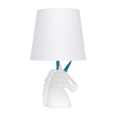 All the Rages Blue Sparkling Unicorn Table Lamp