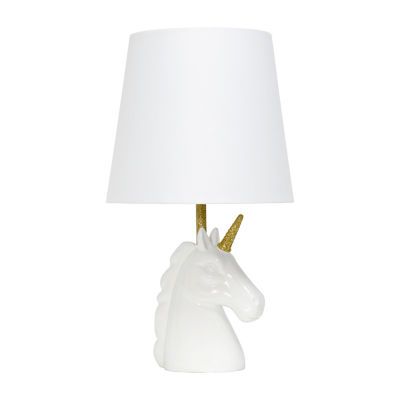 All the Rages Blue Sparkling Unicorn Table Lamp