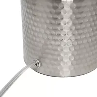 All the Rages Black And White Hammered Usb Table Lamp