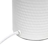 All the Rages Black And White Hammered Usb Table Lamp