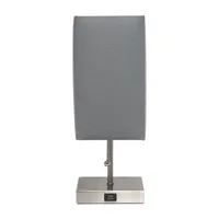 All the Rages Brushed Nickel And Brass Petite Stick Table Lamp