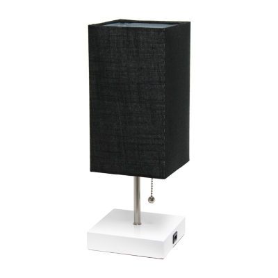 All the Rages Brushed Nickel And Brass Petite Stick Table Lamp