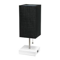 All the Rages Brushed Nickel And Brass Petite Stick Table Lamp